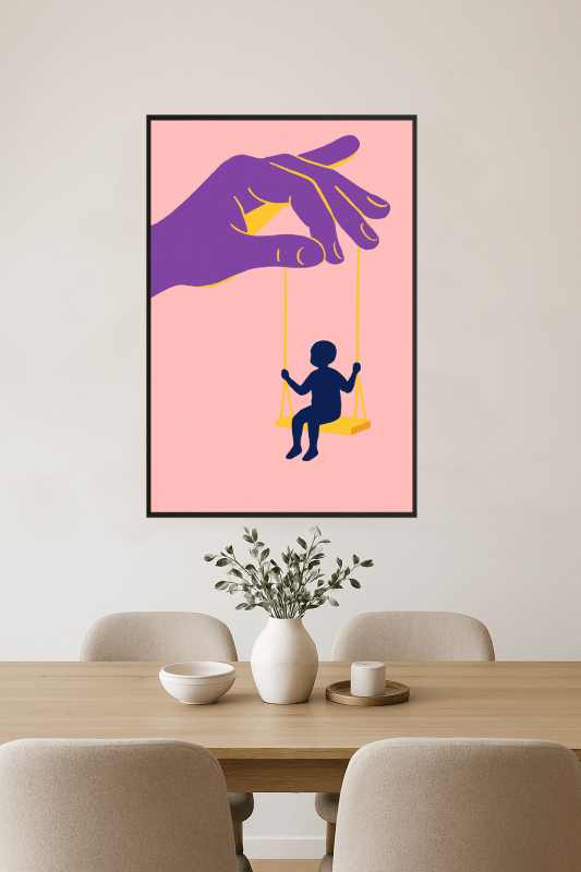 Ilustracja Huśtawki Dziecięcej - CasaNookDecor