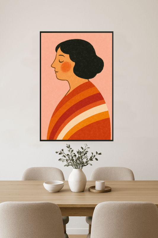 Ilustracja Kolorowego Paskowanego Szala - CasaNookDecor