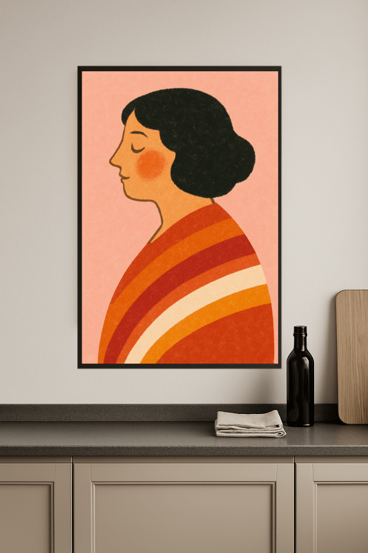 Ilustracja Kolorowego Paskowanego Szala - CasaNookDecor