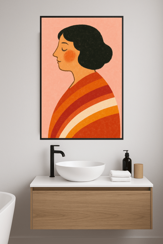 Ilustracja Kolorowego Paskowanego Szala - CasaNookDecor