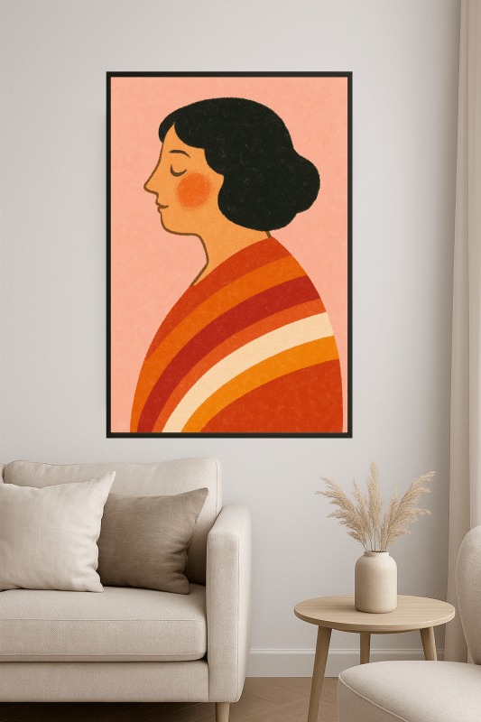 Ilustracja Kolorowego Paskowanego Szala - CasaNookDecor