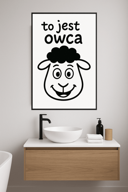 Ilustracja Kreskówkowej Owcy - CasaNookDecor