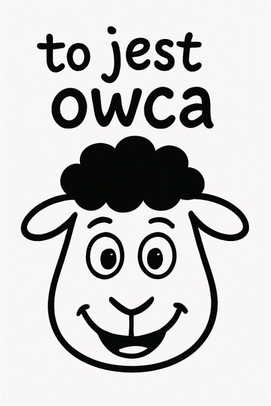 Ilustracja Kreskówkowej Owcy - CasaNookDecor