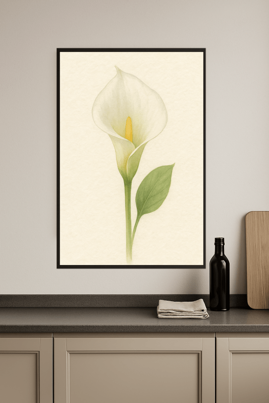 Ilustracja Lilii Calla - CasaNookDecor