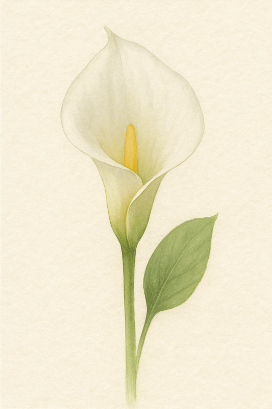 Ilustracja Lilii Calla - CasaNookDecor