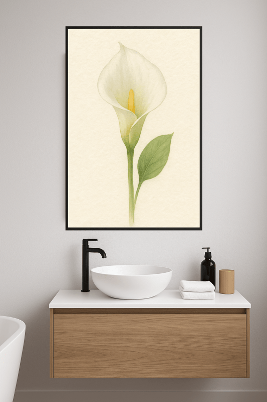 Ilustracja Lilii Calla - CasaNookDecor