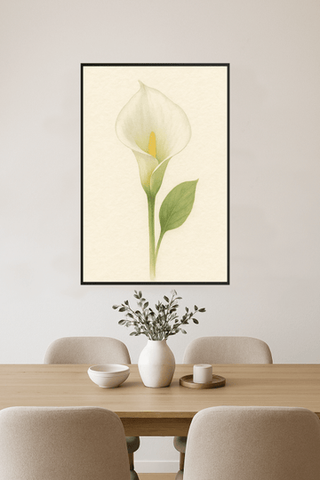 Ilustracja Lilii Calla - CasaNookDecor