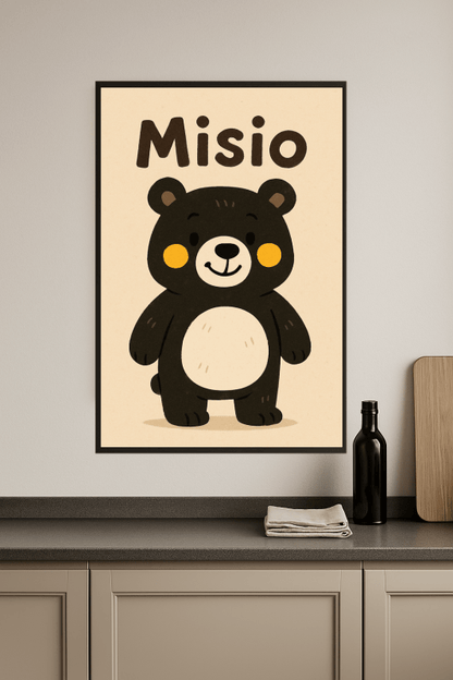 Ilustracja Misia Bear - CasaNookDecor