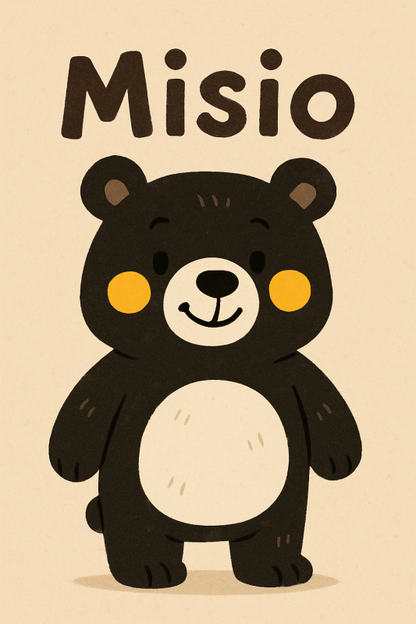 Ilustracja Misia Bear - CasaNookDecor