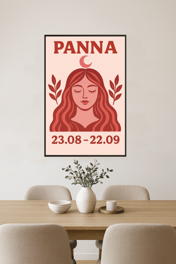 Ilustracja Panny Zodiakalnej - CasaNookDecor