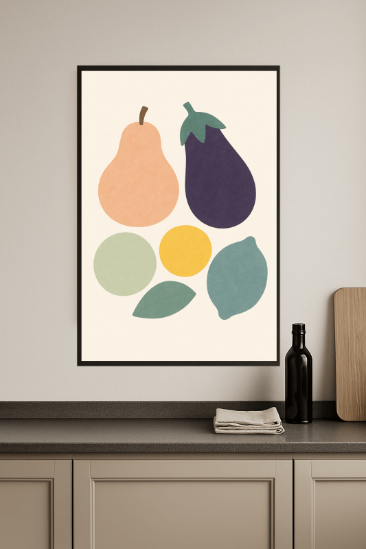 Ilustracja Pastelowych Owoców - CasaNookDecor
