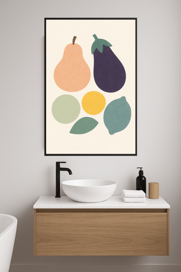 Ilustracja Pastelowych Owoców - CasaNookDecor