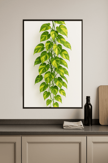 Ilustracja Rośliny Złotego Pothosa - CasaNookDecor