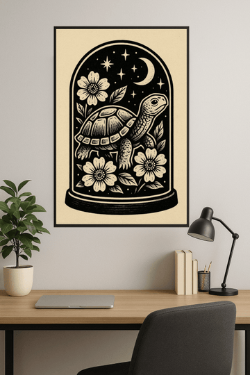 Ilustracja Szklanej Kopuły Żółwia - CasaNookDecor