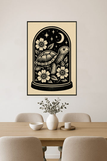 Ilustracja Szklanej Kopuły Żółwia - CasaNookDecor