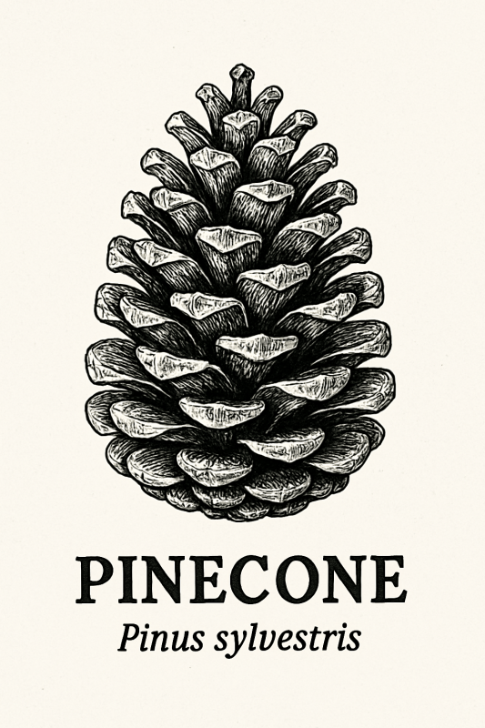 Ilustracja Szyszki Sosnowej - CasaNookDecor