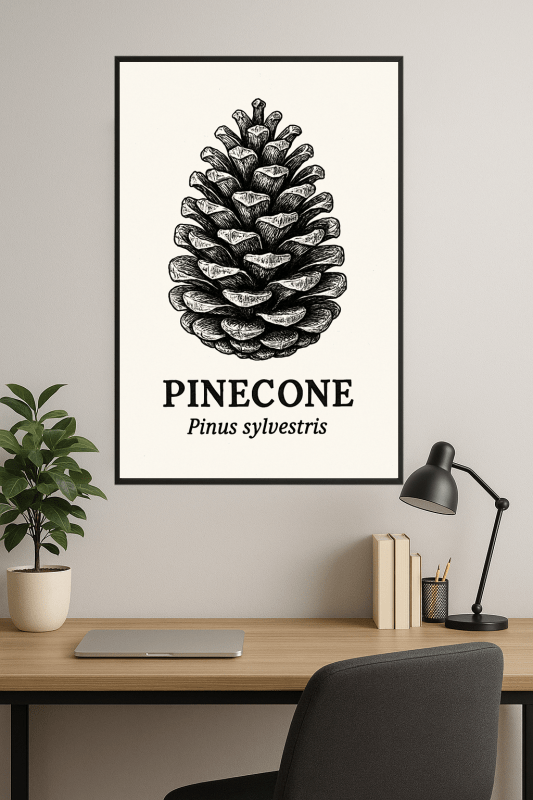 Ilustracja Szyszki Sosnowej - CasaNookDecor