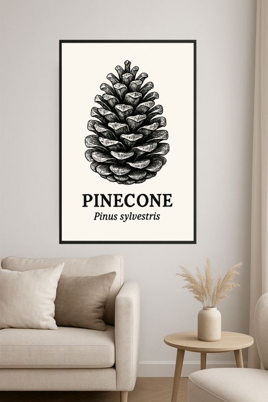 Ilustracja Szyszki Sosnowej - CasaNookDecor