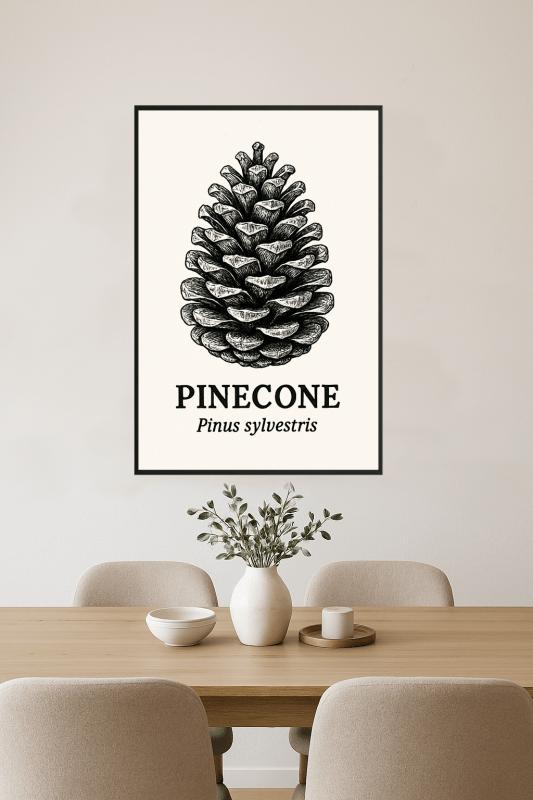 Ilustracja Szyszki Sosnowej - CasaNookDecor