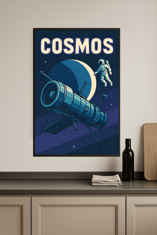 Ilustracja Teleskopu Kosmicznego Cosmos - CasaNookDecor