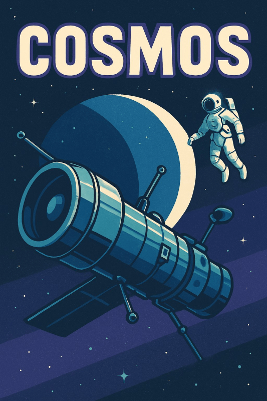 Ilustracja Teleskopu Kosmicznego Cosmos - CasaNookDecor