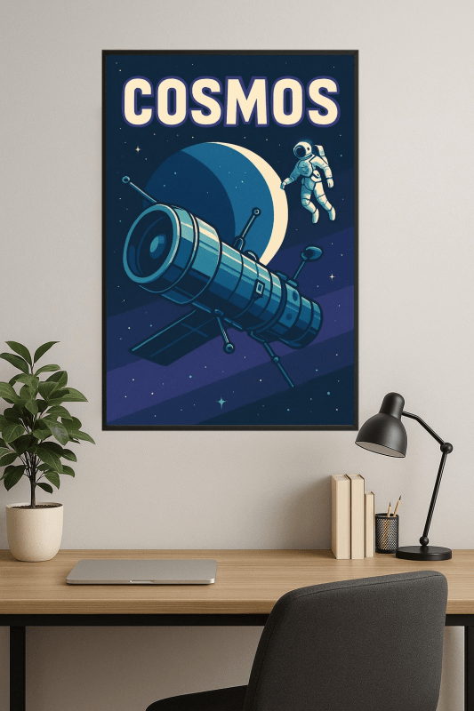 Ilustracja Teleskopu Kosmicznego Cosmos - CasaNookDecor