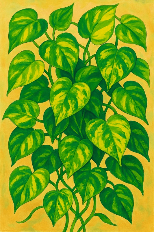 Ilustracja Złotego Pothosa - CasaNookDecor