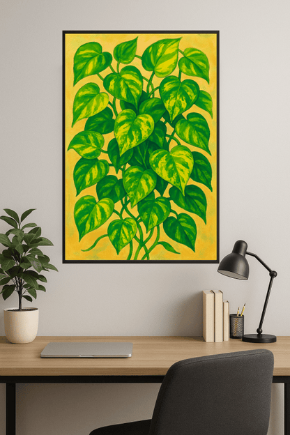 Ilustracja Złotego Pothosa - CasaNookDecor