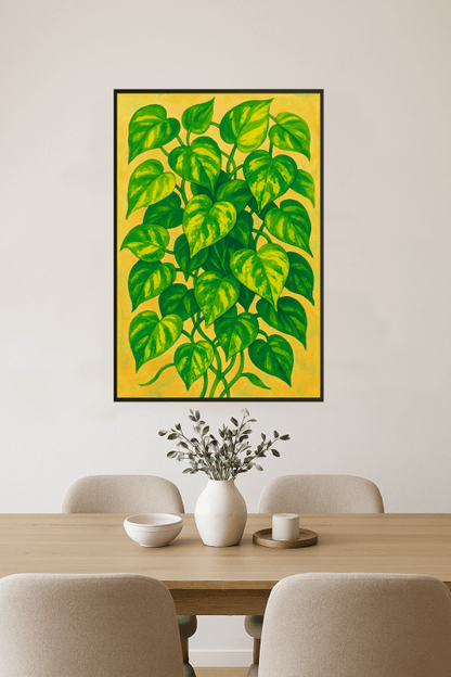 Ilustracja Złotego Pothosa - CasaNookDecor
