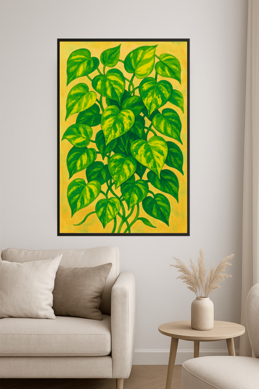Ilustracja Złotego Pothosa - CasaNookDecor