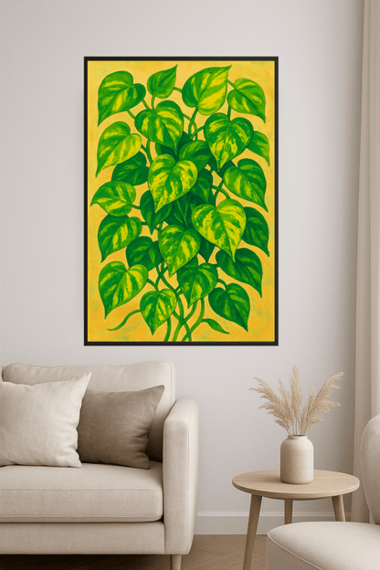 Ilustracja Złotego Pothosa - CasaNookDecor