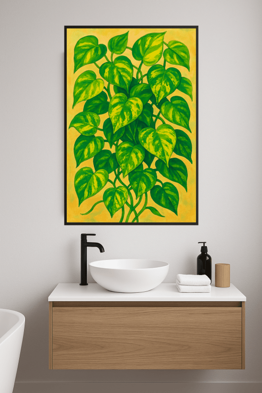 Ilustracja Złotego Pothosa - CasaNookDecor