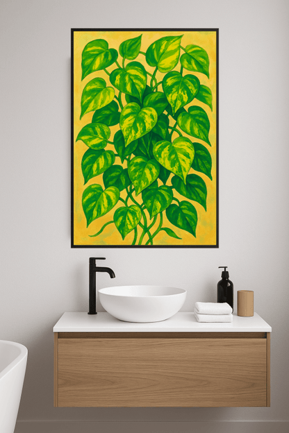 Ilustracja Złotego Pothosa - CasaNookDecor