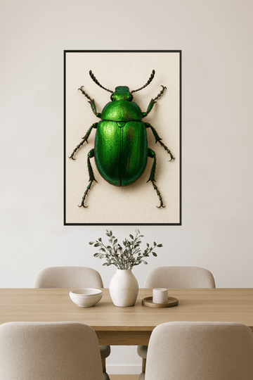 Irydescencyjny Zielony Wzór Żuka - CasaNookDecor