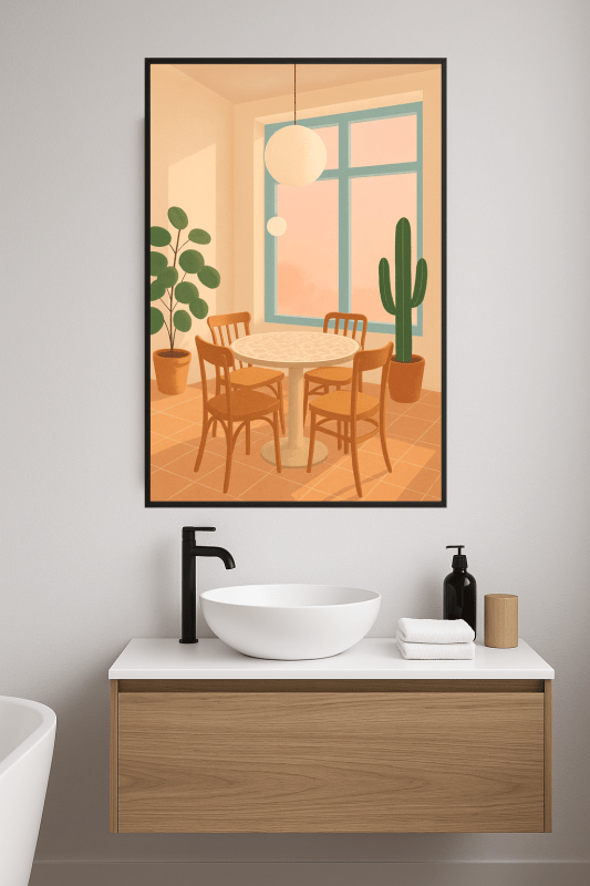 Jasny Druk Sztuki Wnętrzarskiej - CasaNookDecor