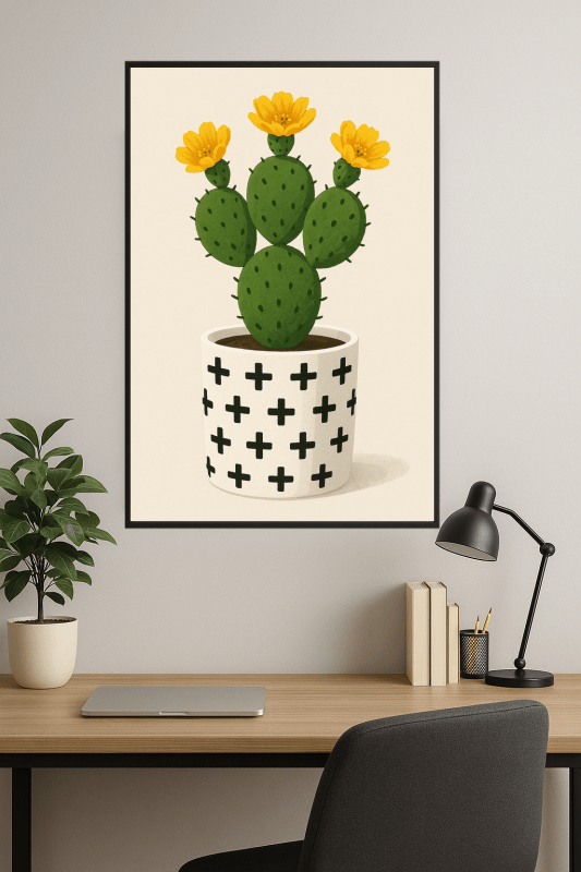 Kaktus W Dekoracyjnym Doniczce - CasaNookDecor