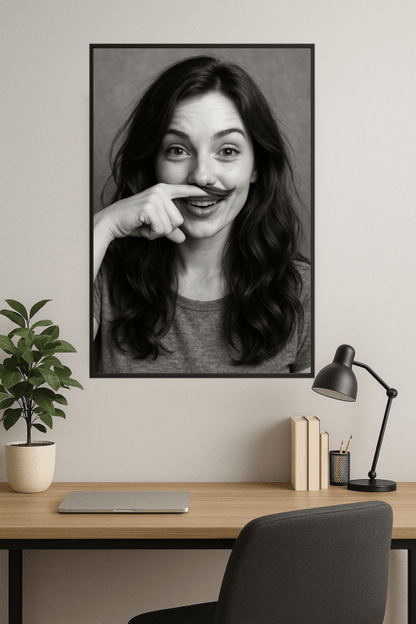 Kapryśny Portret Wąsów Z Palca - CasaNookDecor