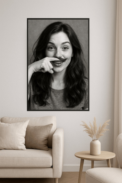 Kapryśny Portret Wąsów Z Palca - CasaNookDecor