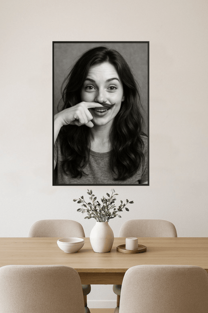 Kapryśny Portret Wąsów Z Palca - CasaNookDecor