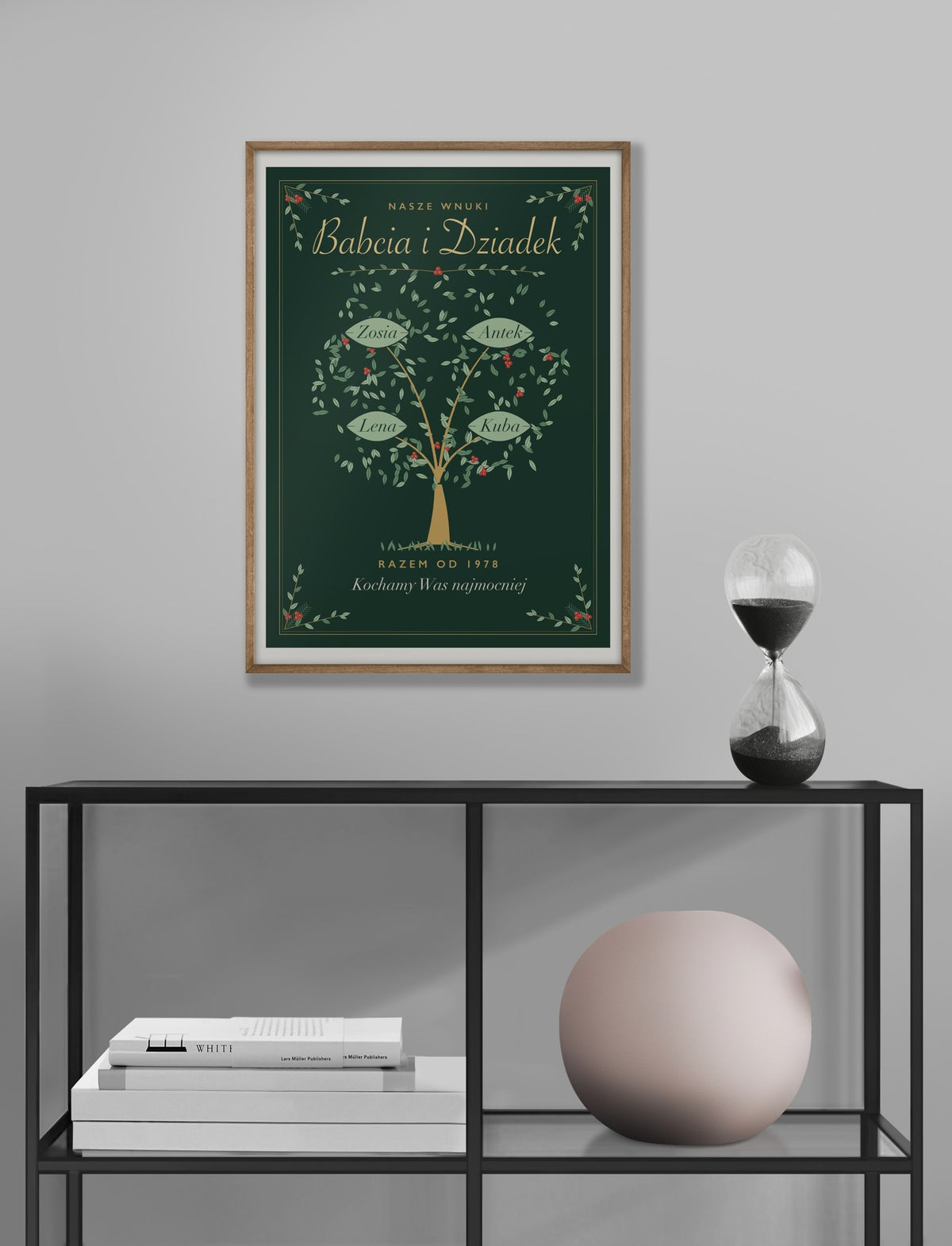 Plakat „Babcia i Dziadek” z imionami wnuków, zdjęcie 2 – plakat na ścianę