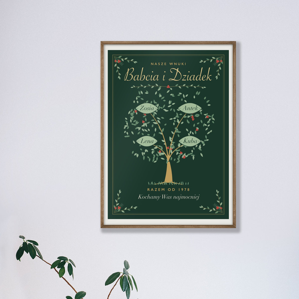 Plakat „Babcia i Dziadek” z imionami wnuków, zdjęcie 3
