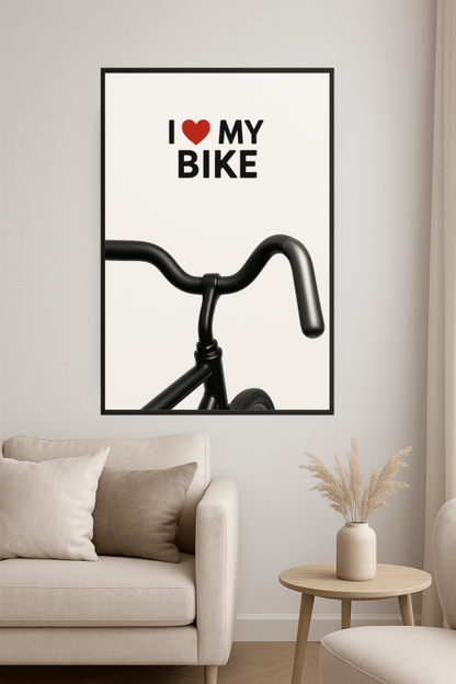 Kocham Mój Rower - Plakat Sztuki - CasaNookDecor