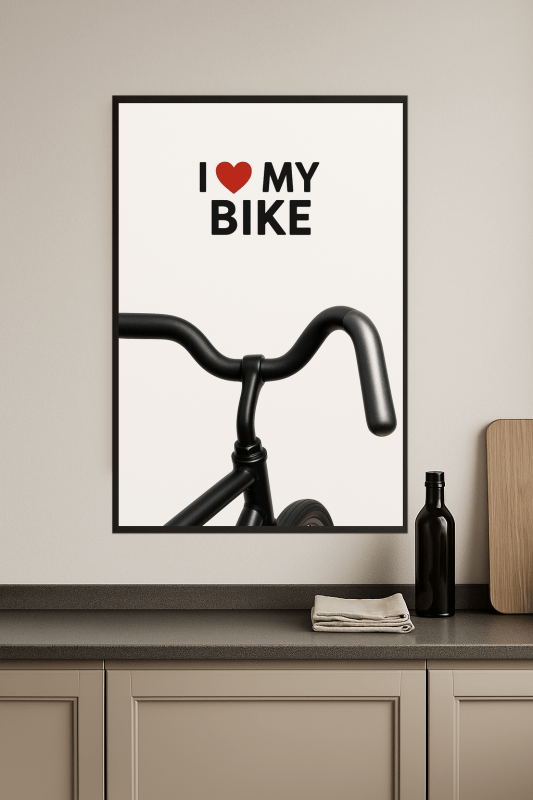 Kocham Mój Rower - Plakat Sztuki - CasaNookDecor