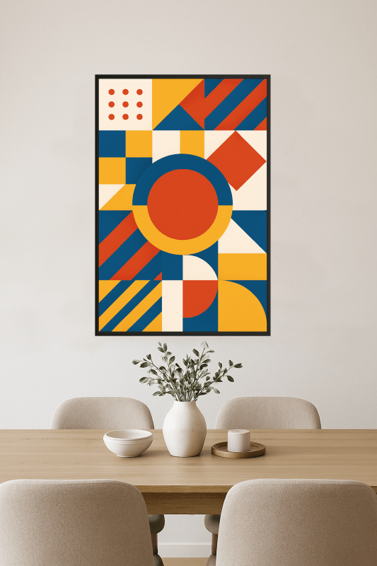 Kolorowa Geometria w Abstrakcyjnej Sztuce - CasaNookDecor