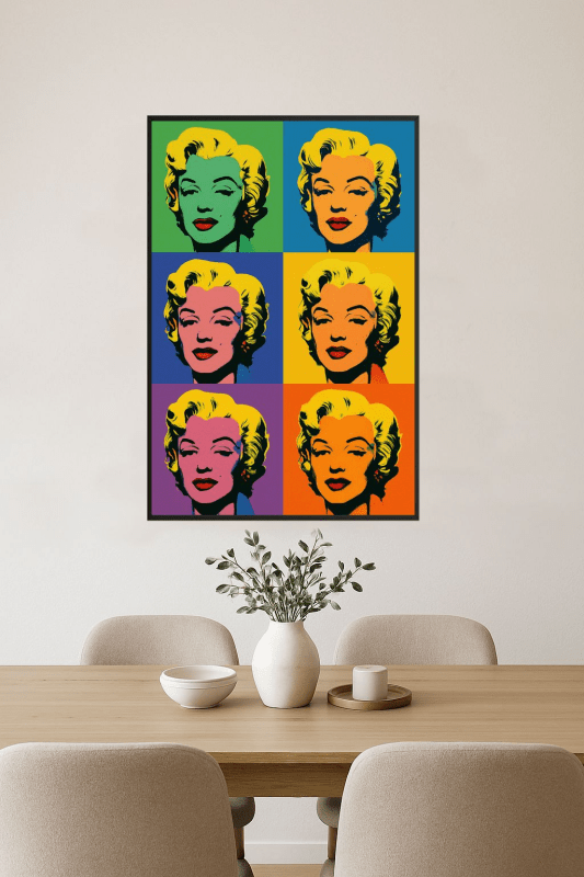 Kolorowe portrety pop art do wydruku