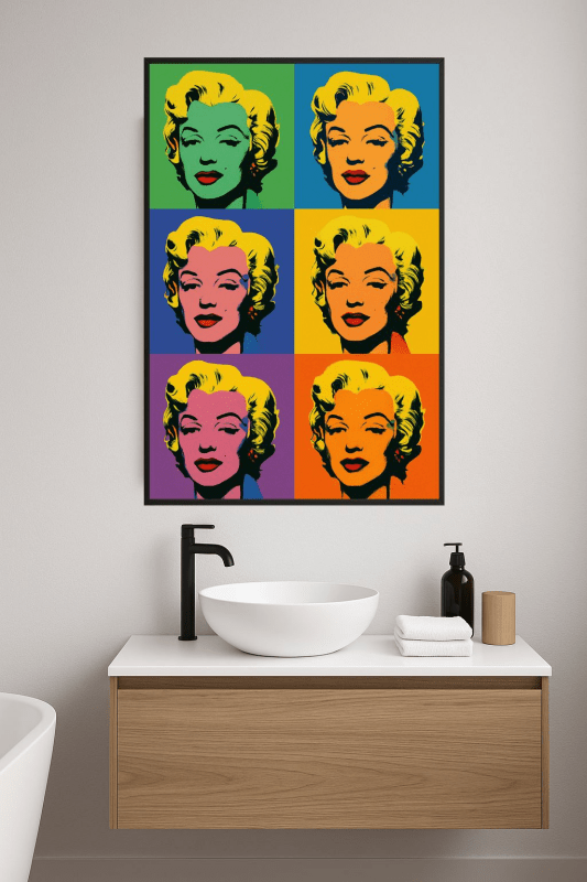 Kolorowe portrety pop art do wydruku