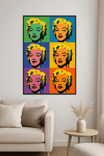 Kolorowe portrety pop art do wydruku