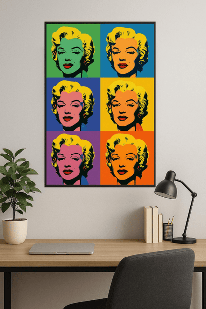 Kolorowe portrety pop art do wydruku