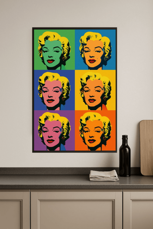 Kolorowe portrety pop art do wydruku