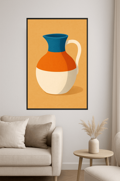 Kolorowy geometryczny dzbanek - CasaNookDecor